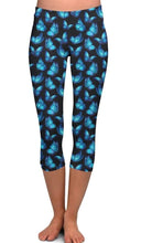 Load image into Gallery viewer, Blue Electric Butterfly: Kids Sizes leggings with pockets