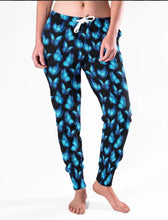 Load image into Gallery viewer, Blue Electric Butterfly: Kids Sizes leggings with pockets