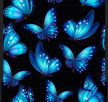 Load image into Gallery viewer, Blue Electric Butterfly: Kids Sizes leggings with pockets