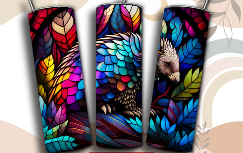 Stained Glass Armadillo 20oz Skinny Tumbler