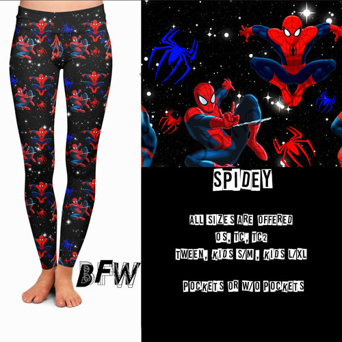 Spidey leggings, joggers, loungers and jogger shorts