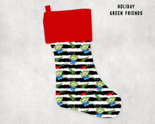 Load image into Gallery viewer, XMAS STOCKINGS-HOLIDAY GREEN FRIENDS